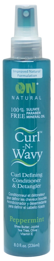 On Natural - Curl N Wavy - Detangler [Peppermint] 8oz