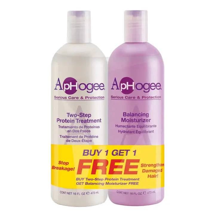 Aphogee Combo -Two Step Treatment (16oz) & Balancing Moisturizer (16oz)